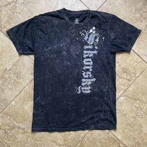 Dunbrooke Sikorsky Helicopter Graphic T-Shirt Distressed‎ Black Wash Large